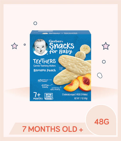 Gerber Teethers Banana Peach 48g Wafers