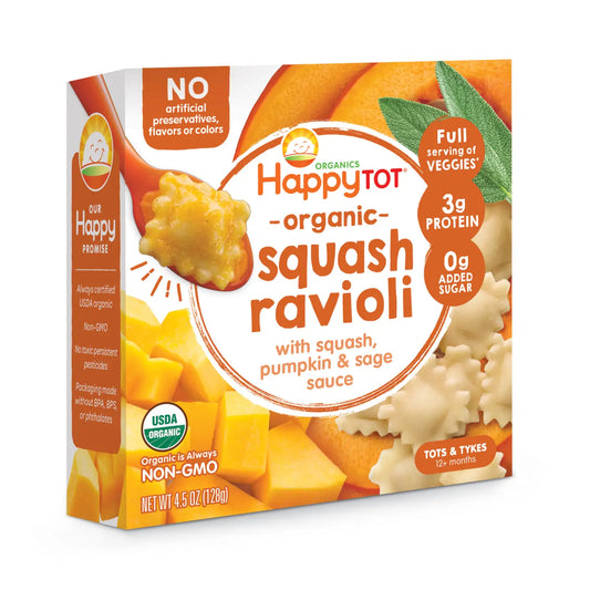 Happy Tot Organic Squash Ravioli Bowl 127g