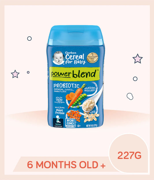 Gerber Probiotic Oatmeal Lentil Carrot & Peas 227G