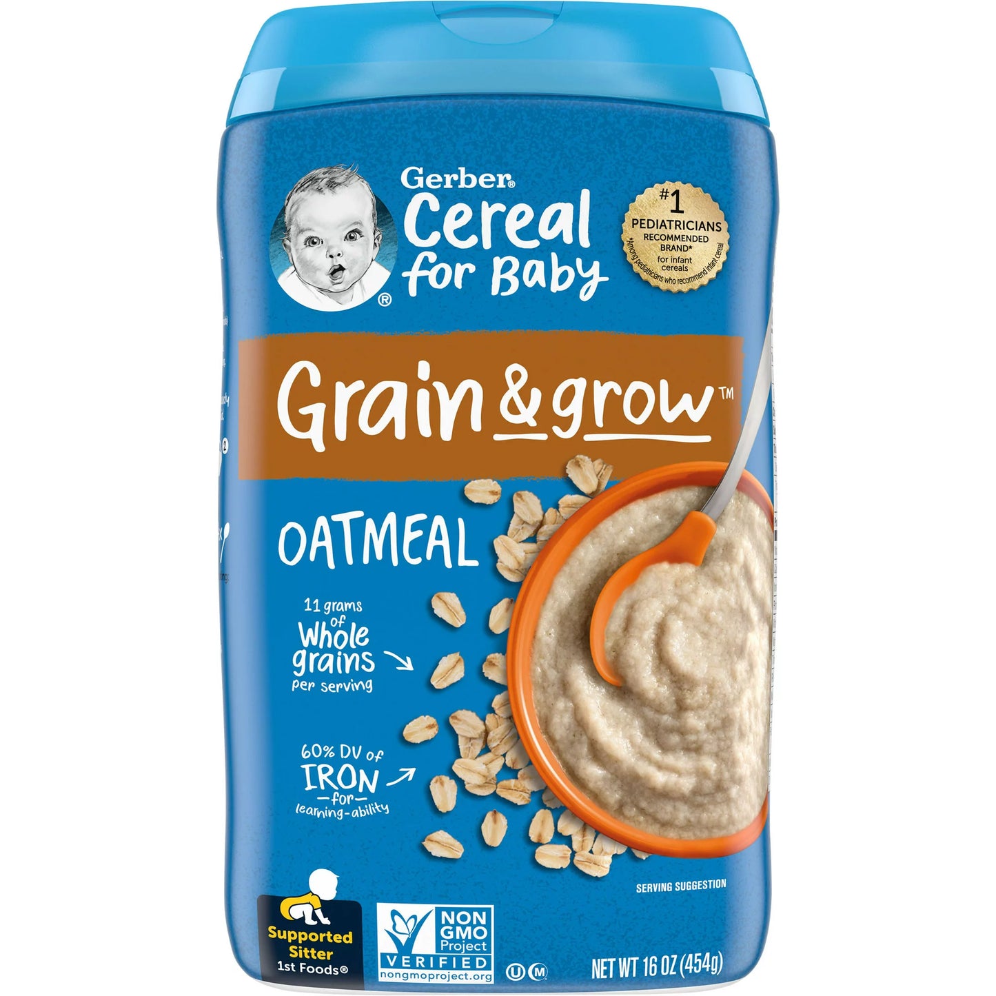 Gerber Oatmeal Whole Grain Baby Cereal 227gm