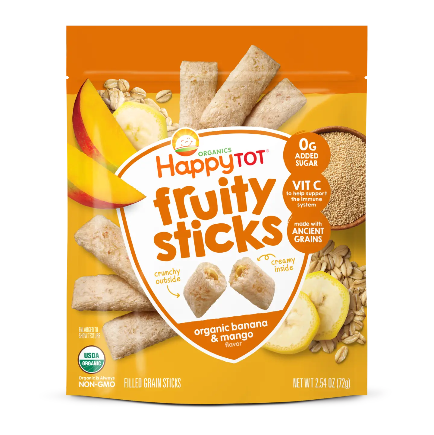 Happy Tot Banana & Mango Fruity Sticks 72g