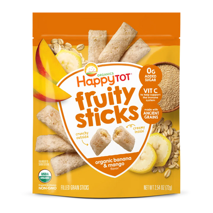 Happy Tot Banana & Mango Fruity Sticks 72g