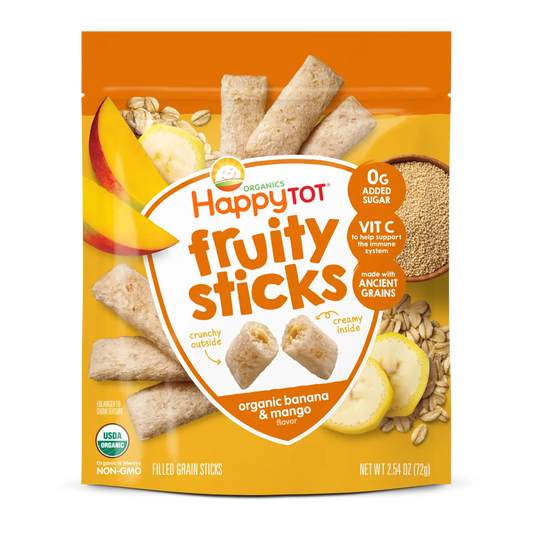 Happy Tot Banana & Mango Fruity Sticks 72g