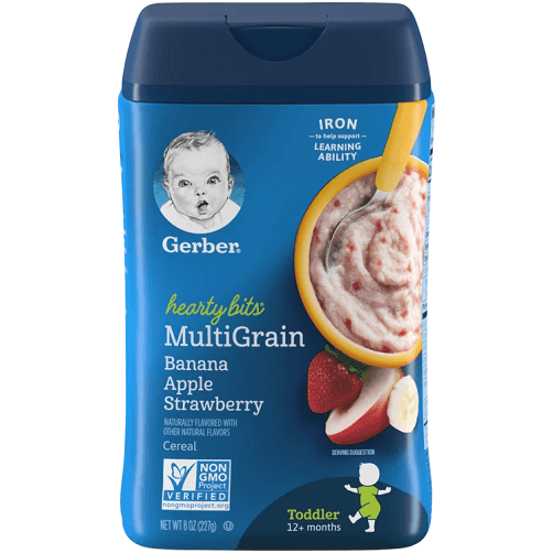 Gerber Hearty Bits Multigrain Banana Apple Strawberry Cereal (Origin USA)