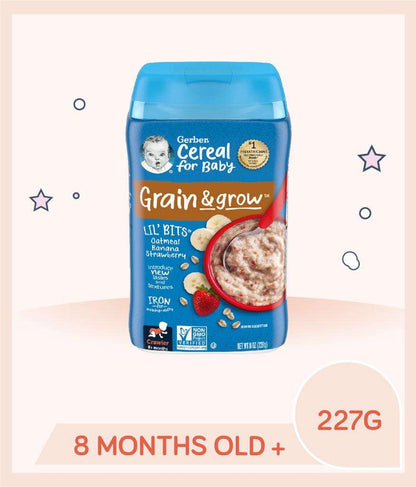 Gerber Lil Bits Baby Oatmeal Banana Strawberry