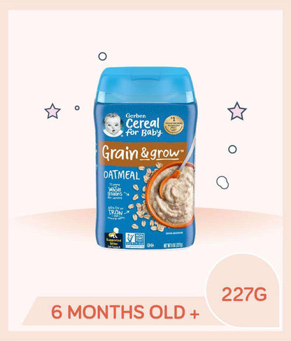 Gerber Oatmeal Whole Grain Baby Cereal 227gm