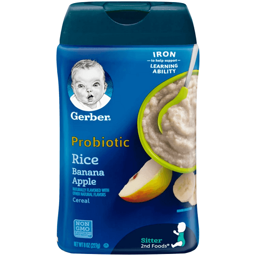 Gerber Baby Probiotic Rice Banana Apple Cereal 227G