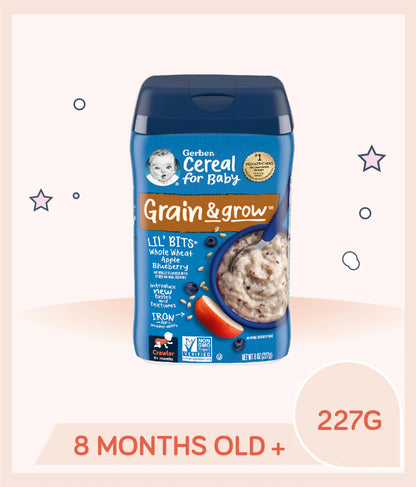 Gerber Lil Bits Whole Wheat Apple Blueberry Cereal