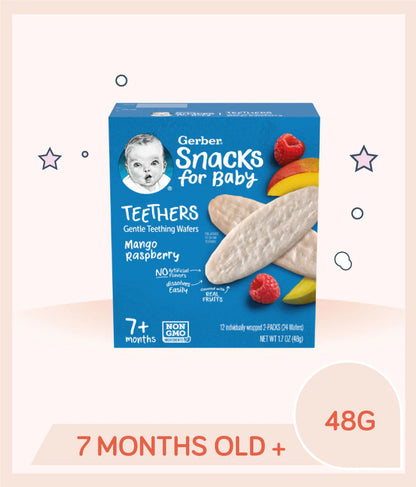 Gerber Teethers Mango Raspberry 48g Wafers