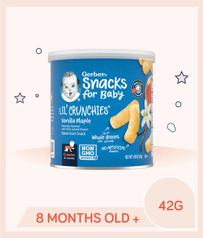 Gerber Lil's Crunchies Vanilla Maple 42G Snack