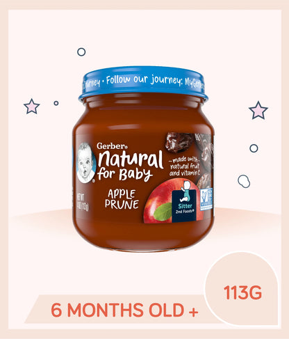 Gerber 2nd Foods Natural Apple Prune Jar